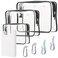Everfunny 3 Pcs Clear Bogg Beach Tote Bag with 4 Pcs Insert Hooks and 1 Phone Holder Accessories for Bogg Bags Travel Makeup Clean Toiletry Brush Organizer Cosmetic Divider Storage Inner Pouch White s