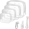 FFpaw 4 Pack Clear Bogg Beach Makup Bag Accessories with 3 Pack Insert Hooks for Bogg Bags Clear Bogg Makeup Pouches Phone Holder for Bogg Bags Divider Storage Inner Compatible Pouch Travel Cosmetic B