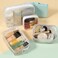 Homtable 5 Pack Clear Plastic Zippered Toiletry Carry Pouch White Mixed Size TSA Approved Portable Cosmetic Makeup Bag For Vacation Bathroom and Organizing