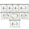 Weewooday 8 Pcs Bridesmaid Makeup Bag Matron of Honor Gifts Bridal Bag for Bridal Wedding Party GiftLeaves Pattern