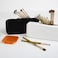AIBFRID 2PCS Silicone Makeup Brush Bag Travel Zipper Makeup Bag Small Makeup Brush Case Makeup Brush Holder for TravelBlack White
