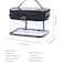 ANEMEL Clear Cosmetic Bag Dual Layer Travel Toiletry Bags Make up Organizer Waterproof Brushes Holder Black