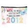 Aodmti 13th Birthday Makeup Bag Multicolor Butterfly Flower Cosmetic Case for Girls Travel Size Zipper Closure