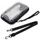 ASUNFO Transparent Hard Shell Cosmetics Case Carrying Hard Bag for Toiletry Storage Cross Body Bag with Shoulder Strap for Detachable Grip Rope and Shoulder Strap for Travel