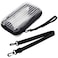 ASUNFO Transparent Hard Shell Cosmetics Case Carrying Hard Bag for Toiletry Storage Cross Body Bag with Shoulder Strap for Detachable Grip Rope and Shoulder Strap for Travel