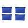 Augbunny Multipurpose Cotton Canvas Zipper makeup Bag Pouch 4pack