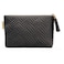 BAGSMART Small Makeup Bag Elegant Cosmetic Pouch with Tassel Soft WaterResistant Travel Organizer for Women Cosmetics Everyday Essentials Black