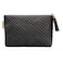 BAGSMART Small Makeup Bag Elegant Cosmetic Pouch with Tassel Soft WaterResistant Travel Organizer for Women Cosmetics Everyday Essentials Black
