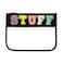 BCRMPT Chenille Letter Bag Clear Flat PouchMultipurpose PVCNylon Clear Cosmetic BagsTravel Makeup Bag With Zipper For WomenClear Pouches for TravelGymBeach BlackStuff