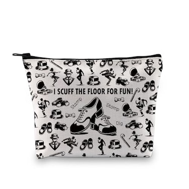 BDPWSS Tap Dancer Gift Tap Dancing Gift Tap Dance Lover Gift Dance Teacher Gifts Dance Recital Gift Dance Mom Makeup Bag Scuff floor bag