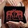 MONNYCAR Black Makeup Cosmetic Bag for WomenDST 1913 Sigma Theta Sorority Cosmetic Bag with Elephant Pattern Polyester Unscented Makeup PouchToiletry Travel Pouch Bag Perfect Timing Paraphernalia Gift