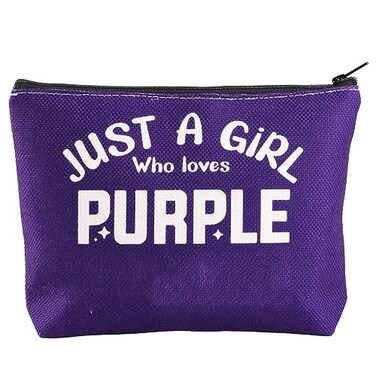 BWWKTOP BWKTOP Purple Fans Cosmetic Makeup Bag Purple Lovers Gift Zipper Pouch Bag Merchandise