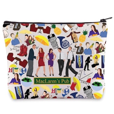 BWWKTOP How I Met Your Mom Makeup Bag Robin Fans Gifts Ted Mosby Makeup Zipper Pouch Bag Barney Stinson Fans Gift SUIP UP
