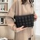 CECKQUE Soft Checkered Quilted Puffy Makeup Bag for Women Aesthetic Puffer Cosmetic Bag Pouch for Purse Black