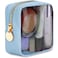 DANCOUR Clear Makeup Bag Mini Pouch for Purse Small Cosmetic Bag Travel Organizer Light Blue Cosmetic Case Pouch