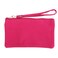 Threadart Cotton Canvas Small Wristlet Bag Makeup Organizer Makeup Bag 100 Cotton Heavy Duty Canvas 5x9 Pink