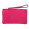 Threadart Cotton Canvas Small Wristlet Bag Makeup Organizer Makeup Bag 100 Cotton Heavy Duty Canvas 5x9 Pink