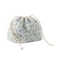 uekeboag Cotton Quilted Drawstring Makeup Bag with Canvas LiningCoquette Aesthetic Cute Travel Toiletry BagDrawstring Gift Bag for Women and Girls02Light Blue Flower