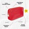 DANCOUR Small Clear Makeup Bag Mini Pouch for Purse Red Cosmetic Travel Case Compact Clear Cosmetic Bag Mini Pouch for Purse