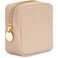 DANCOUR Small Makeup Bag for Purse Mini Cosmetic Pouch Travel Organizer Compact Toiletry Case Lightweight Beige