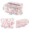 Deokke 3Pcs Makeup BagTravel Makeup BagMakeup Bags for WomenMakeup Brush BagLarge Capacity PU Cosmetic BagWaterproof and DurablePink Cow Pattern