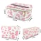 Deokke 3Pcs Makeup BagTravel Makeup BagMakeup Bags for WomenMakeup Brush BagLarge Capacity PU Cosmetic BagWaterproof and DurablePink Cow Pattern
