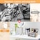 Movued Doresty Makeup Bag MultiPurpose Large Capacity Oxford Cloth Standing Makeup BagTravel Makeup Organizer Portable Large Capacity Waterproof with Compartments Beige