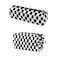 Doromy 2Packs Checkered Makeup Bag Large Black and White Preppy Comestic Bag Set Travel Makeup Pouch Bag Large Capacity Pencil Case Makeup Brushes Storage Bag for Women