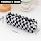 Doromy 2Packs Checkered Makeup Bag Large Black and White Preppy Comestic Bag Set Travel Makeup Pouch Bag Large Capacity Pencil Case Makeup Brushes Storage Bag for Women