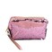 Dtweista Magic Sequin Travel Cosmetic Bags Reversible Glitter Makeup Organizer Bag Purse for WomenPink