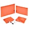 EASYFUN Mesh Pouch Make up Bag with Zipper Cosmetic Organizer Pouch for Daily or Travel to Keep Small Items 4 PCS Orange