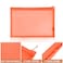 EASYFUN Mesh Pouch Make up Bag with Zipper Cosmetic Organizer Pouch for Daily or Travel to Keep Small Items 4 PCS Orange