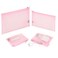 EASYFUN Mesh Pouch Make up Bag with Zipper Cosmetic Organizer Pouch for Daily or Travel to Keep Small Items 4 PCS Pink