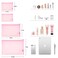 EASYFUN Mesh Pouch Make up Bag with Zipper Cosmetic Organizer Pouch for Daily or Travel to Keep Small Items 4 PCS Pink