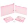 EASYFUN Mesh Pouch Make up Bag with Zipper Cosmetic Organizer Pouch for Daily or Travel to Keep Small Items 4 PCS Pink