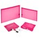 EASYFUN Mesh Pouch Make up Bag with Zipper Cosmetic Organizer Pouch for Daily or Travel to Keep Small Items 4 PCS Rose red
