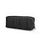E-Tree ETree Makeup Brush Bag Small Make up Pouch for Purse Quilted Cotton Cute Travel Size Toiletry Cosmetic Case Holder Organizer Black