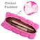 E-Tree ETree Makeup Brush Bag Small Make up Pouch for Purse Quilted Cotton Cute Travel Size Toiletry Cosmetic Case Holder Organizer Hot Pink