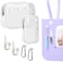 Everfunny 3 Packs Clear Bogg Beach Tote Bag with 2 Pack Insert Hooks Accessories for Bogg Bags Travel Makeup Clean Toiletry Brush Organizer Cosmetic Divider Storage Inner Pouch White set of 2