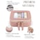 FASAOH Small Clear Makeup Bag Travel Cosmetic Case Portable Make Up Organizer Traveling Compact Car Bag for Essentials Transparent Toiletry Bag with Zipper