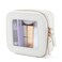 FASAOH Small Clear Makeup Bag Travel Cosmetic Case Portable Make Up Organizer Traveling Compact Car Bag for Essentials Transparent Toiletry Bag with Zipper
