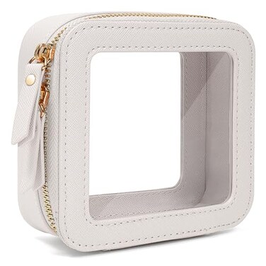 FFpaw Clear Makeup Bag Small Makeup Bag TSA Approved Toiletry Bag Cosmetic Travel Bag Cute Makeup Bag Organizer Makeup Case Pouch Car Essentials for Women Men