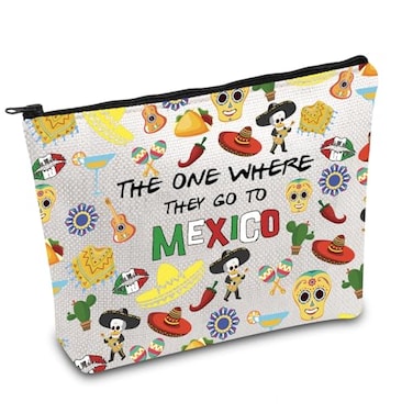 FOTAP Mexico Trip Makeup Bag Souvenir Welcome Bag for Travel Housewarming Memory Gift