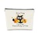 BARPERY Funny Cat Makeup BagIts Fine Im Fine Everythings FineBlack Cat Cosmetic BagFire Keep Calm Cute Small PouchBirthday GiftCoworker Gifts