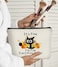 BARPERY Funny Cat Makeup BagIts Fine Im Fine Everythings FineBlack Cat Cosmetic BagFire Keep Calm Cute Small PouchBirthday GiftCoworker Gifts