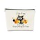 BARPERY Funny Cat Makeup BagIts Fine Im Fine Everythings FineBlack Cat Cosmetic BagFire Keep Calm Cute Small PouchBirthday GiftCoworker Gifts
