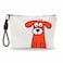 luixd Funny Make Up Bag For Woman Cosmetic Bag With Hand Strap Orange Dog Lined Toiletry Bag Comic Theme Pouch Organizer With Zipper Women Essentials Accessories B03