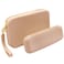 FUSMYE Set of 2 Zipper Makeup Brushes Bag For Travel Large Silicone Makeup Brush Holder Washable Make Up Brushes Pouch Case Makeup Tools for Organizing Cosmetics Daily Work