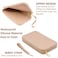 FUSMYE Set of 2 Zipper Makeup Brushes Bag For Travel Large Silicone Makeup Brush Holder Washable Make Up Brushes Pouch Case Makeup Tools for Organizing Cosmetics Daily Work