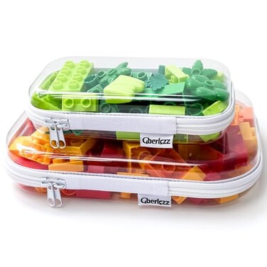 Gberlczz Clear Hard Zipper Case for Storage Durable Clear Zipper Pouches Hard Plastic Zippered Pouch for Snacks Toy Travel Organizer